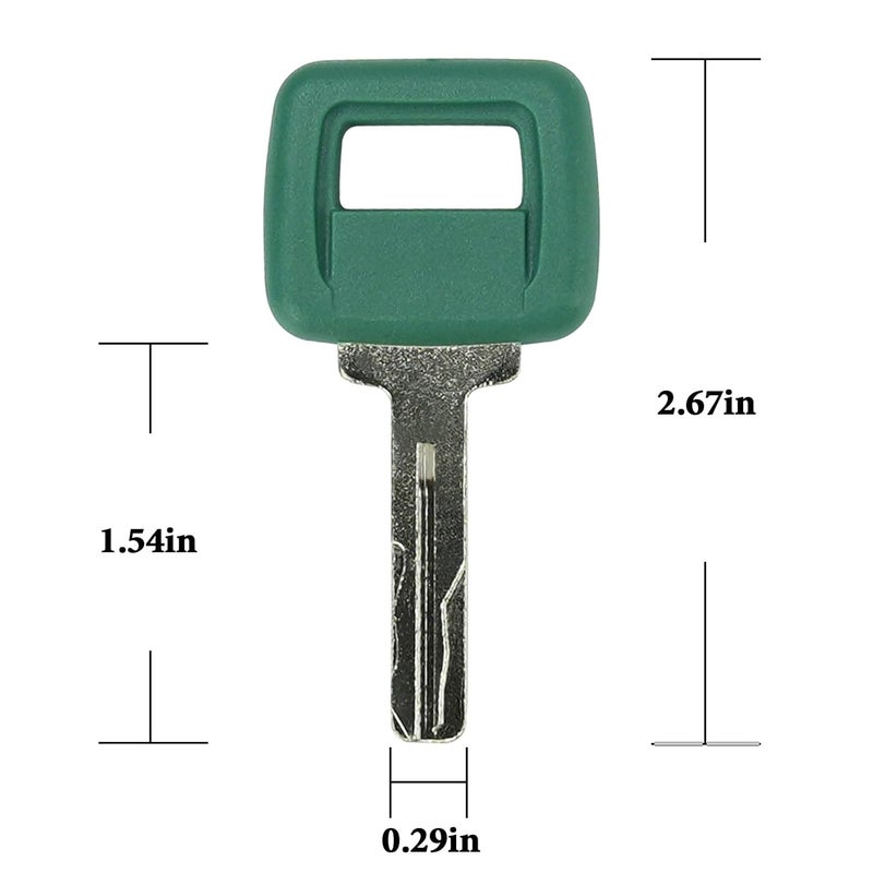 gradora 4PCS 11039228 Ignition Keys Compatible with Vol-vo Loaders and Articulating Haul Trucks A20C A25C A30C A35C A40 DA25D DA30D A35D A40D Green - Image 5